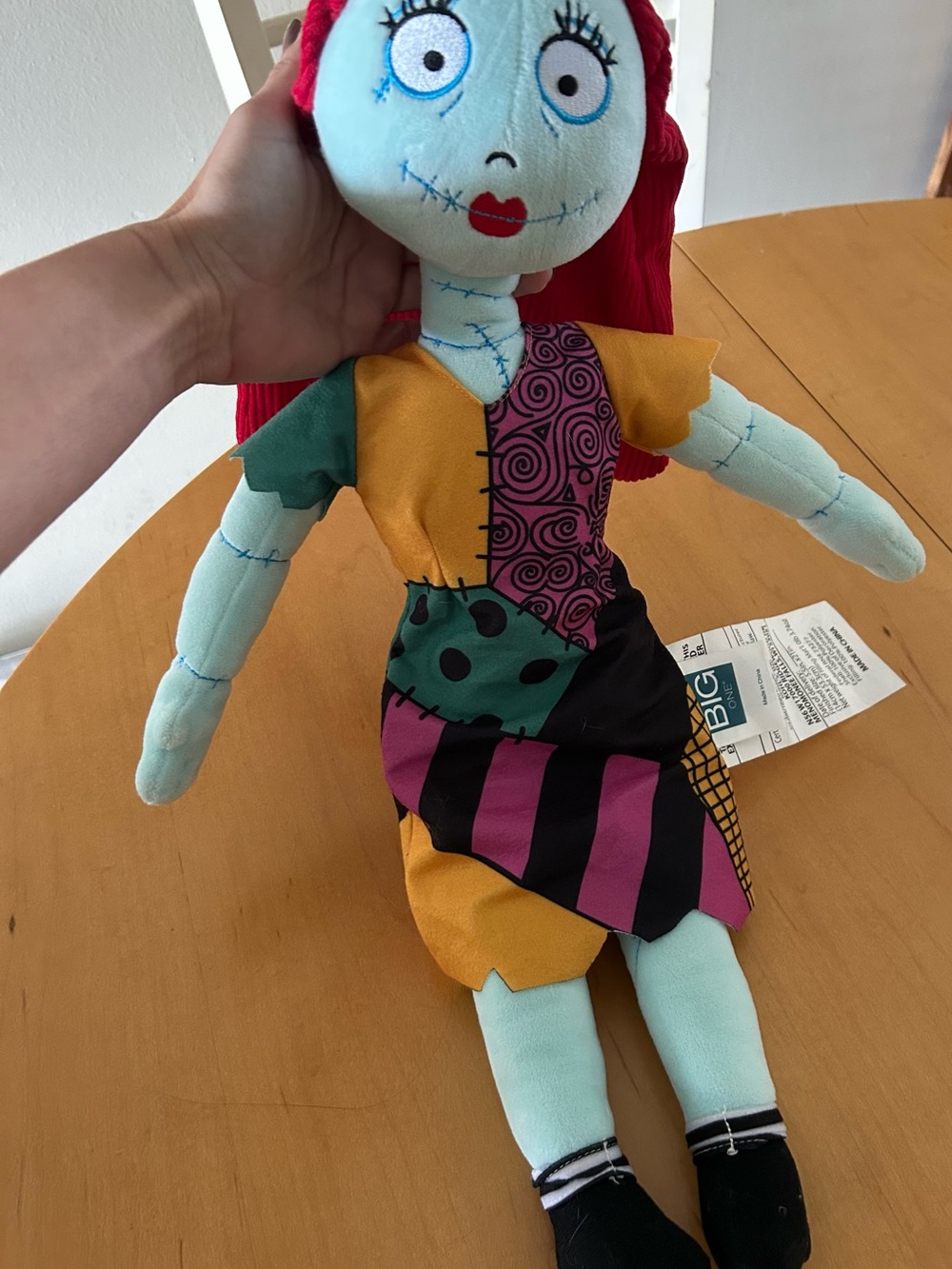 Sally Patchwork Plush Doll - Teal & Multi-Color Kids Toy